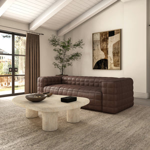Moe's Callan Sofa in Dark Brown Leather