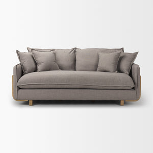 Roy I 84" Flint Gray Upholstered Three Seater Sofa