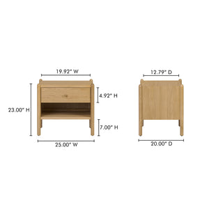 Moe's Billy Nightstand in Natural Finish