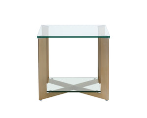 XAVIER SIDE TABLE - ANTIQUE BRASS