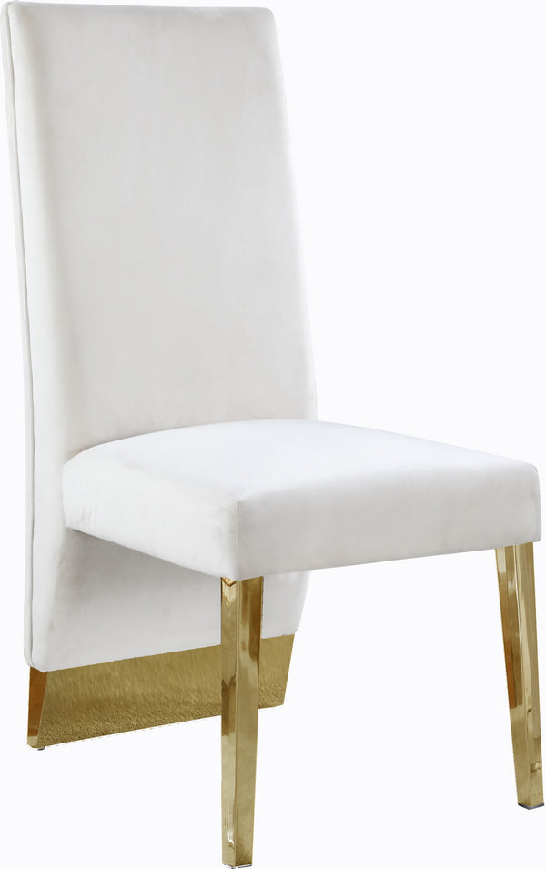 Stanley Dining Chair In Cream Velvet