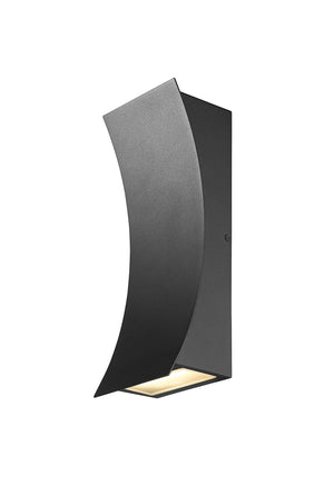 Landrum 2 Light Outdoor Wall Sconce in Black Finish
