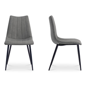 Moe's Alibi Dining Chair Set of 2 in Dark Grey