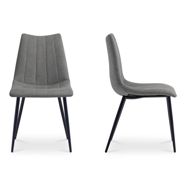 Moe's Alibi Dining Chair Set of 2 in Dark Grey