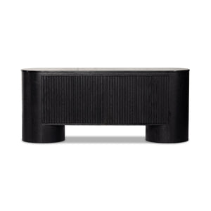 Giovani Media Console In Black Marble
