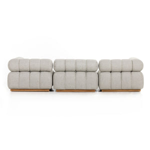 Roma Outdoor 3pc Sectional In Ash