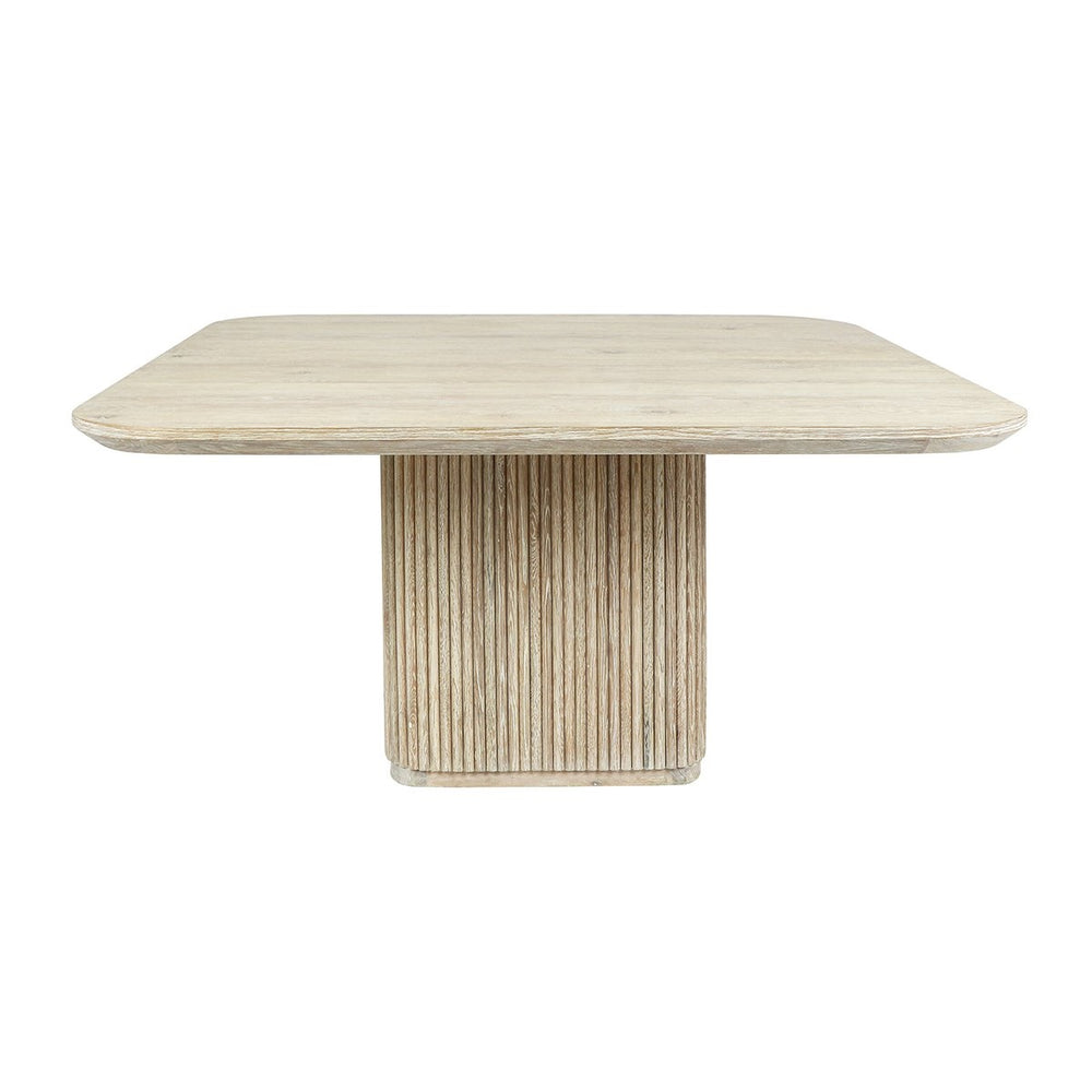 Vander Solid Wood Dining Table - Cream Washed