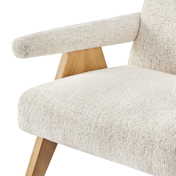 Nixon Chenille Accent Arm Chair, Concord Cream