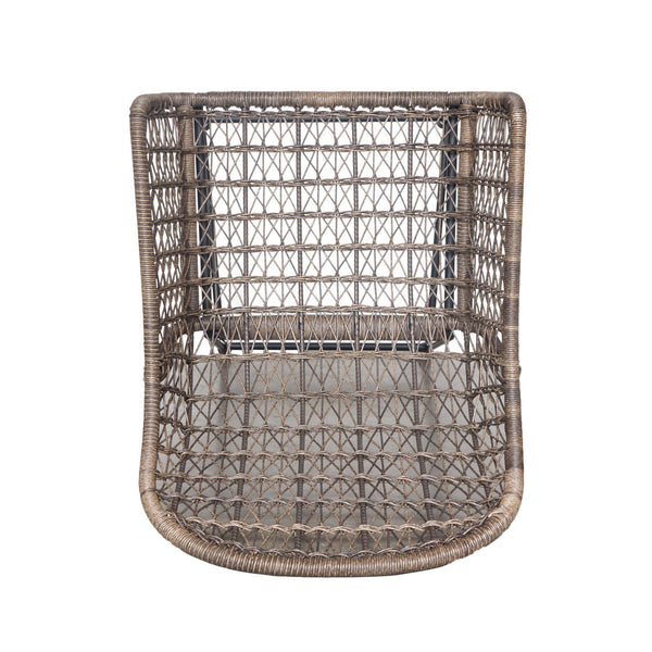 Bandera Outdoor Woven Counter Stool-Grey