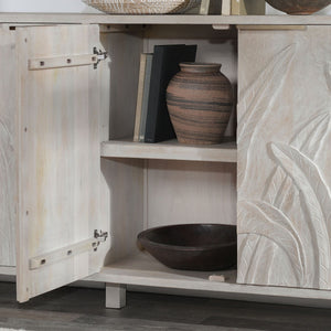 Ledro Solid Wood 4-Drawer Cabinet in Cream