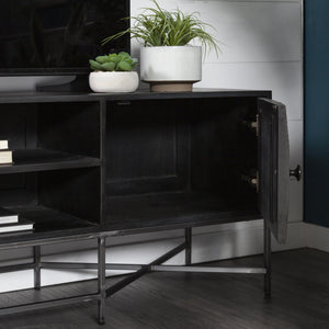 Hogarth I Dark Brown Solid Wood TV Stand Media Console with Storage, TV up to 81"