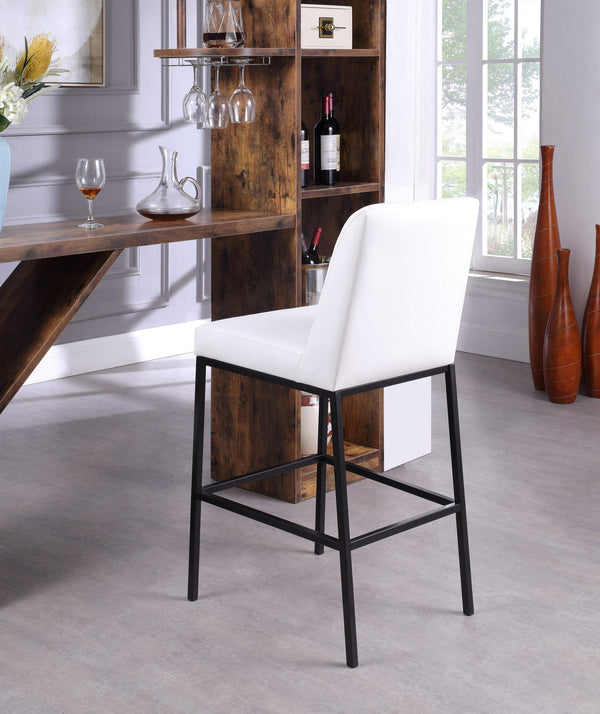 Bernard Stool In White Faux Leather