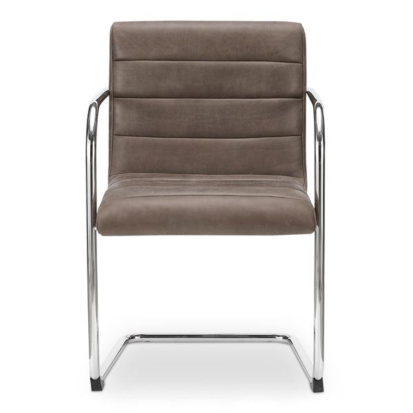 Pedro Dining Chair Dark Brown Leather Set of Two