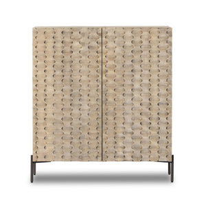 Raffael Bar Cabinet In Carvd Stonewash Grey