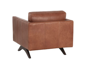 ROGERS ARMCHAIR - SHALIMAR TOBACCO LEATHER