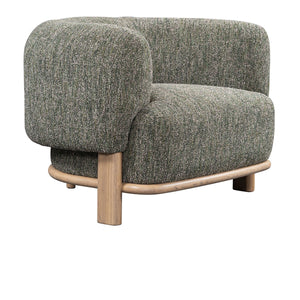 Pasadena Accent Chair in Green with Solid Wood Frame