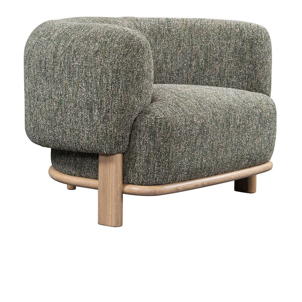 Pasadena Accent Chair in Green with Solid Wood Frame