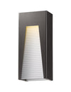 Millenial 1 Light Outdoor Wall Light in Bronze Silver Finish