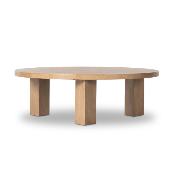 Mesa Large Round Coffee Table In Lght Brshd