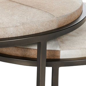Hayword Nesting Coffee Tables Set of 2 with Hide Tops