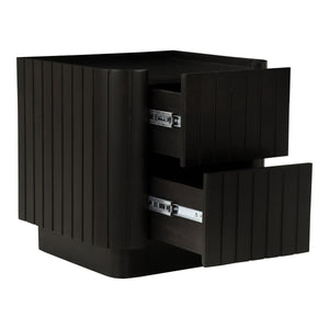 Moe's Povera Nightstand in Black Acacia