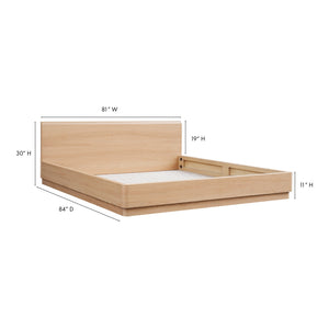 Moe's Round Off King Bed in Light Oak