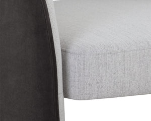 ROSALIA LOUNGE CHAIR - MINA LIGHT GREY / MEG ASH