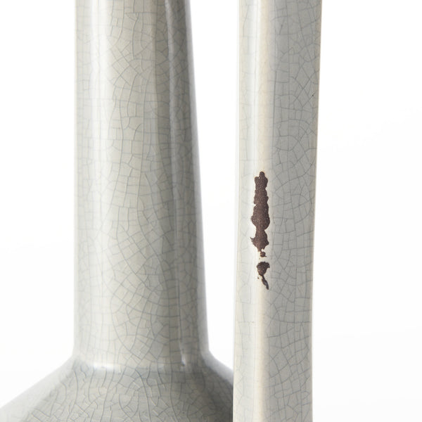 Burton 14.2H Medium Two Tone Gray Ceramic Jug Vase