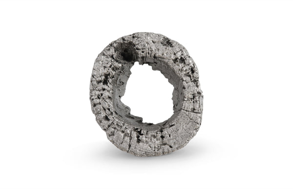 Cast Eroded Wood Circle Wall Tile