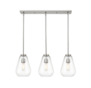 Ayra 3 Light Island/Billiard in Brushed Nickel Finish