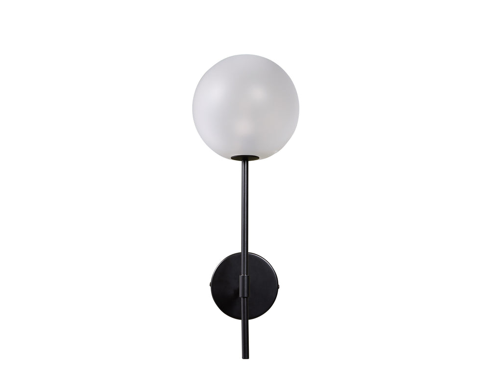 IZORA SCONCE - BLACK - FROSTED