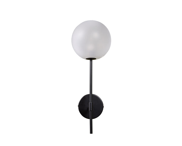 IZORA SCONCE - BLACK - FROSTED