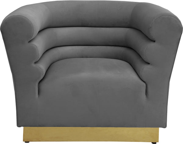 Clarence Chair In Grey Velvet