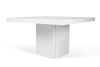dusk 59" dining table in high gloss white
