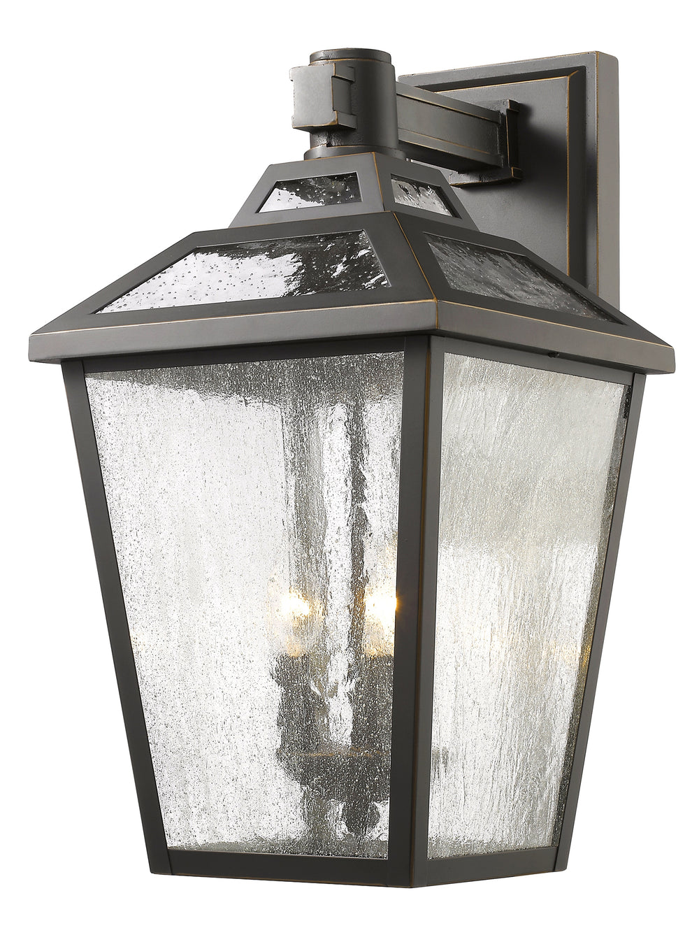 Bayland 3 Light Outdoor Wall Light in Oil Rubbed Bronze Finish