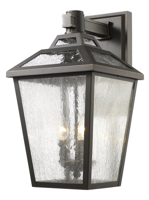 Bayland 3 Light Outdoor Wall Light in Oil Rubbed Bronze Finish