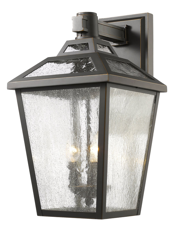 Bayland 3 Light Outdoor Wall Light in Oil Rubbed Bronze Finish
