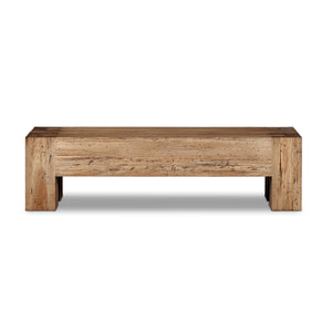 Abaso Accent Bench in Rustic Wormwood Oak