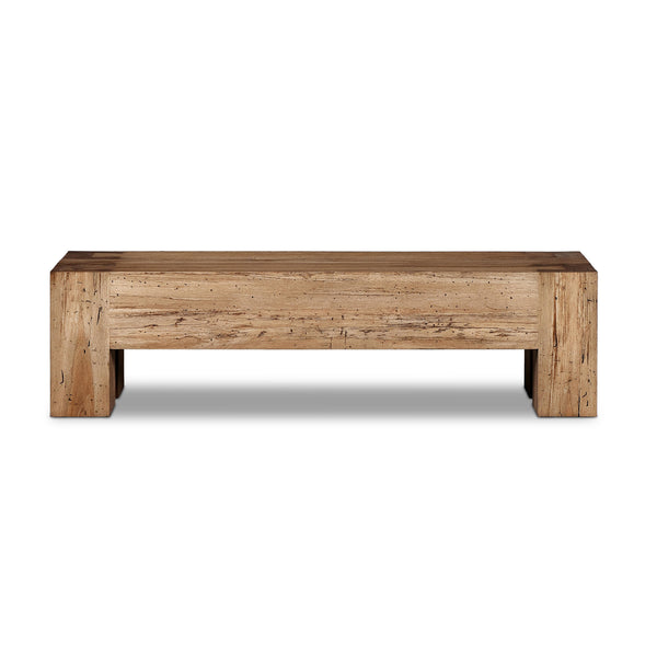 Abaso Accent Bench in Rustic Wormwood Oak