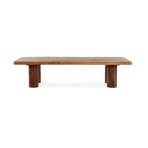 Alto Solid Wood Rectangle Coffee Table - Rustic Brown