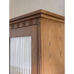 Moe's Lillian Tall Cabinet Brown with Glass Doors