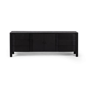 Pollard Media Console In Brushed Ebony Oak