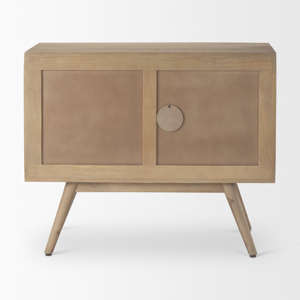 Sable 37.0L x 17.0W x 30.5H Light Brown Wood Accent Cabinet