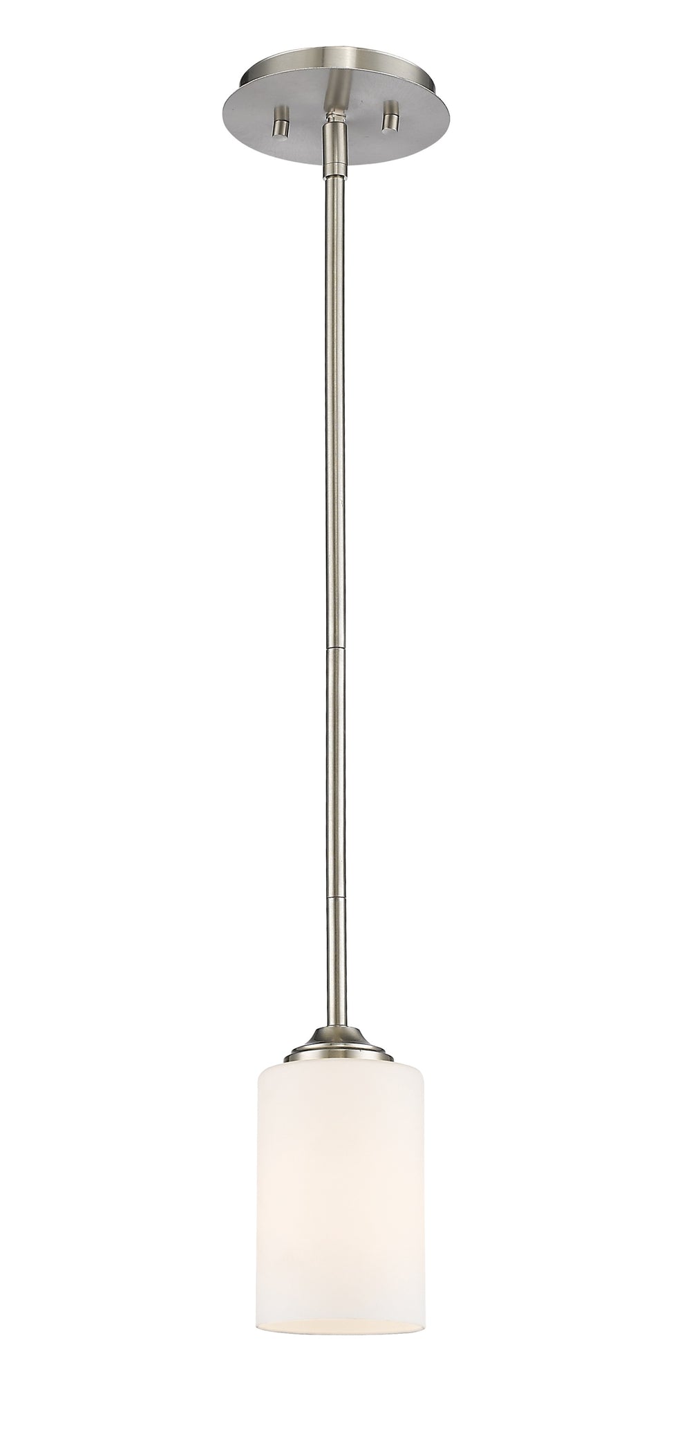 Bordeaux 1 Light Mini Pendant in Brushed Nickel Finish