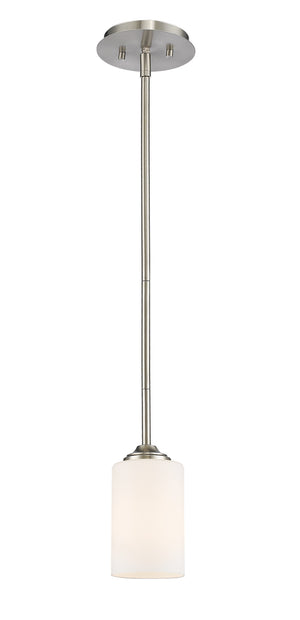 Bordeaux 1 Light Mini Pendant in Brushed Nickel Finish