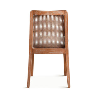 Simone 30" Upholstered Off-White Cane Back Dining Chair
