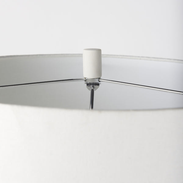 Melanie 17.0L x 17.0W x 30.5H White Shade W/White Base Table Lamp