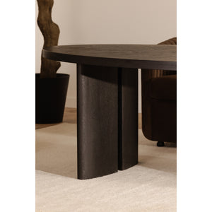 Moe's William Dining Table Black with Herringbone Pattern