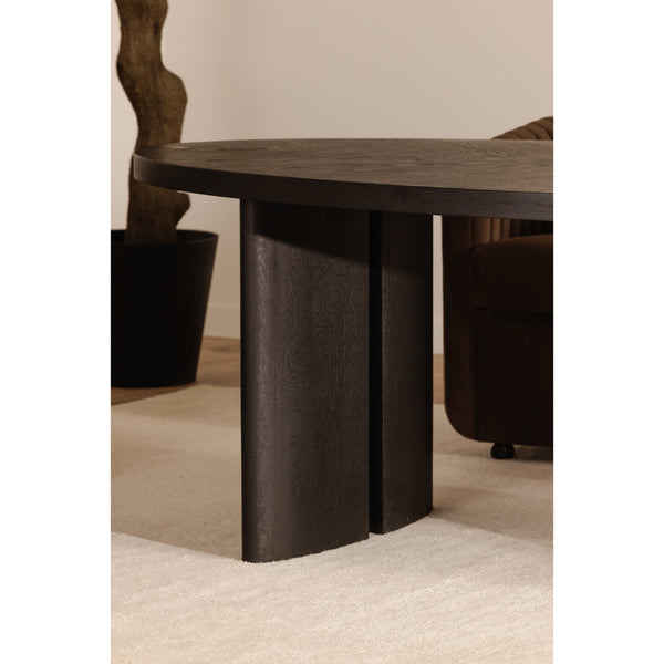 Moe's William Dining Table Black with Herringbone Pattern