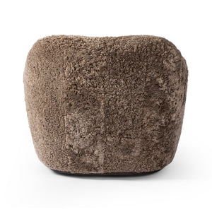 Julius Swivel Chair - Taupe Shearling